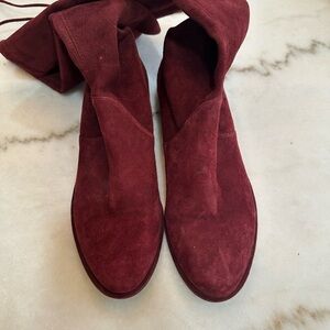 Stuart Weitzman Red Ankle Booties Suede
